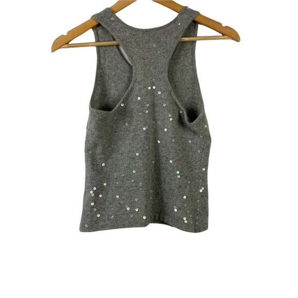 J. Crew embellished Sequin Cute Sweater Gray Sleeveless Sleeveless  XS - Picture 3 of 7